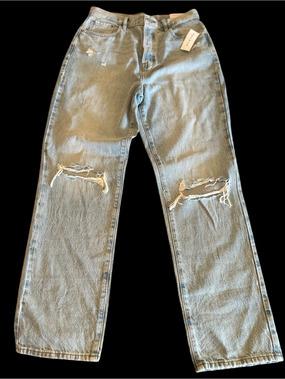 PacSun Light Wash High Rise Distressed Dad Jeans - Button Fly - NWT - Waist: 30 - Picture 1 of 12